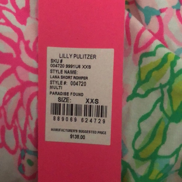 NWT Lilly Pulitzer Lana Skort Romper xxs - Picture 6 of 8